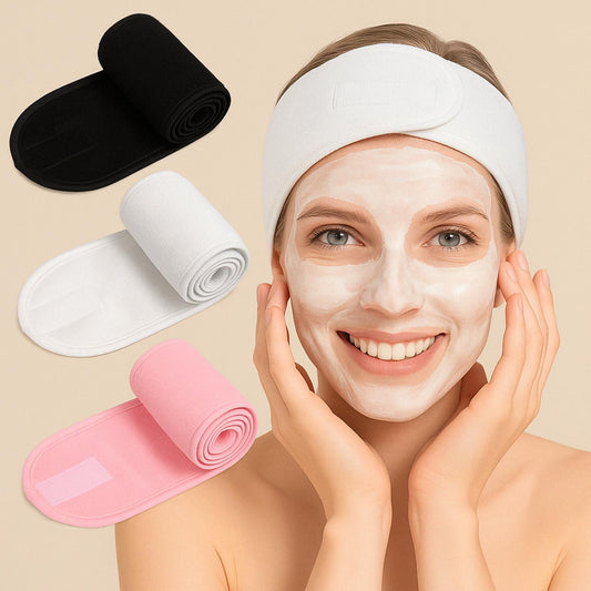 Bandeau Cosmétique Réglable – Confort et Élégance pour votre Routine Beauté